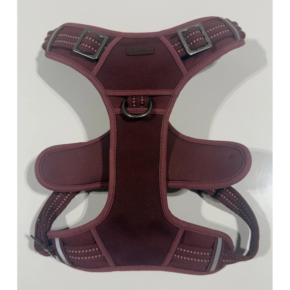 REDDY Dog Harness -Maroon Reflective Mesh Padded Canvas Handle - Medium NWOT